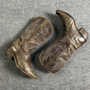 Lucchese Charlie 1 Horse Women Boot Cowgirlcore 8B Brown Leather Embroidered